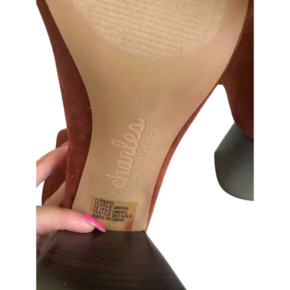 CHARLES DAVID Copper Block Heel Boots Size 9 - Picture 5 of 7